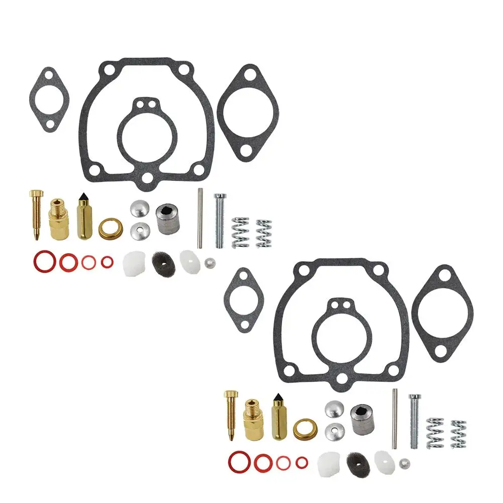 

47387DB 50983DB 356948R92 357231R92 358065R91 358554R91 2 Sets Carburetor Repair Kit Fit for IH Farmall Carb 300 350 400 450 460