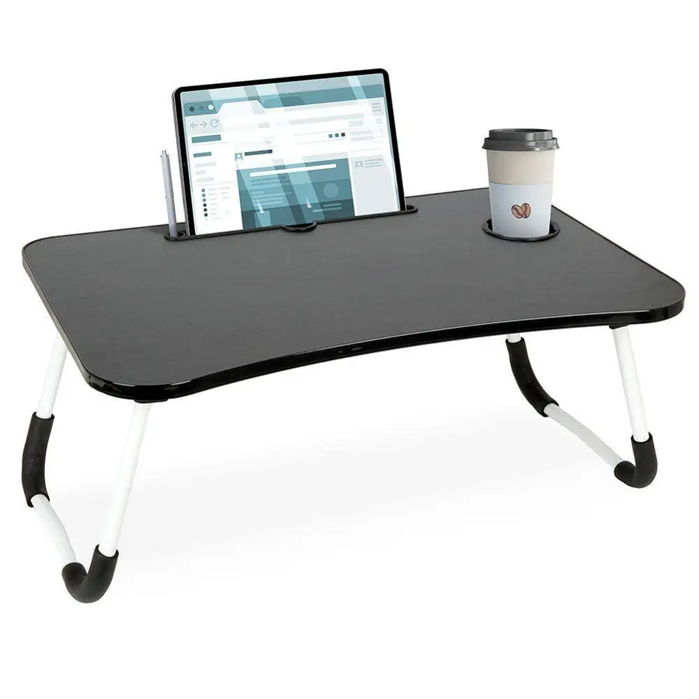 ARISE SHOP folding table for computer 60X40X28cm, folding table for laptop, standing desk, breakfast serving bed tray, sofa and floor laptop holder