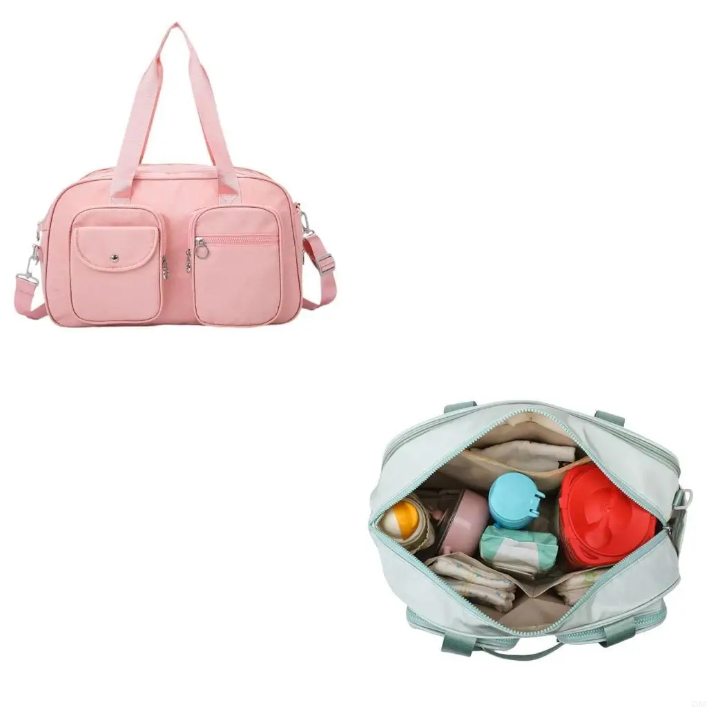 

High Capacity Mother Handbag Stylish Mom Bag Fashionable Mom Bag Baby Essential Storage for Comfort & Functionality 4XBC