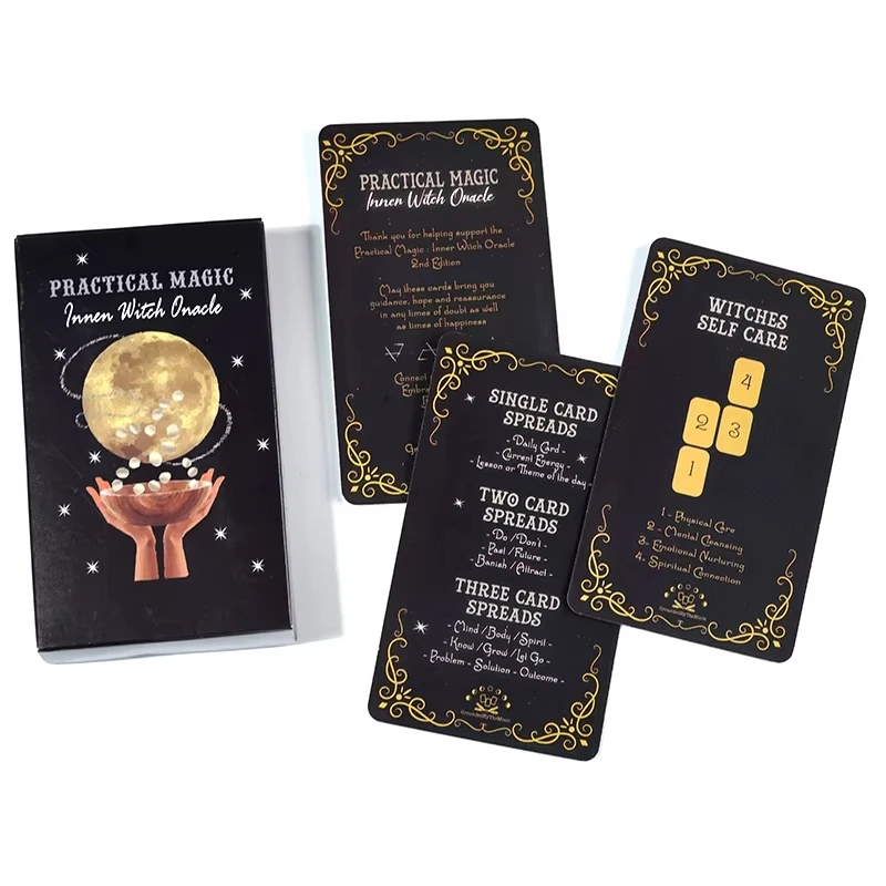 1Set Practical Magic Inner Witch Oracle Tarot English Version Guide Card Game Board Game