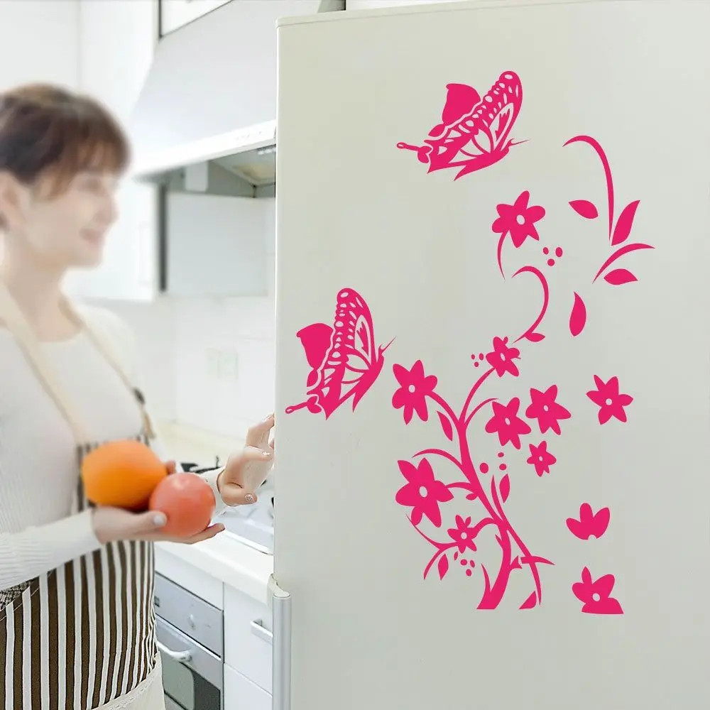 Wall Mural DIY Butterfly Rattan Sticker Rattan Carved Butterfly Refrigerator Sticker Waterproof Butterfly Living Room