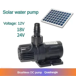 Water Pump 12v High Pressure Ultra Quiet Solar DC 24V Lift 5M 800L/H Brushless Motor Submersible Water Pumps Quick Break Joint