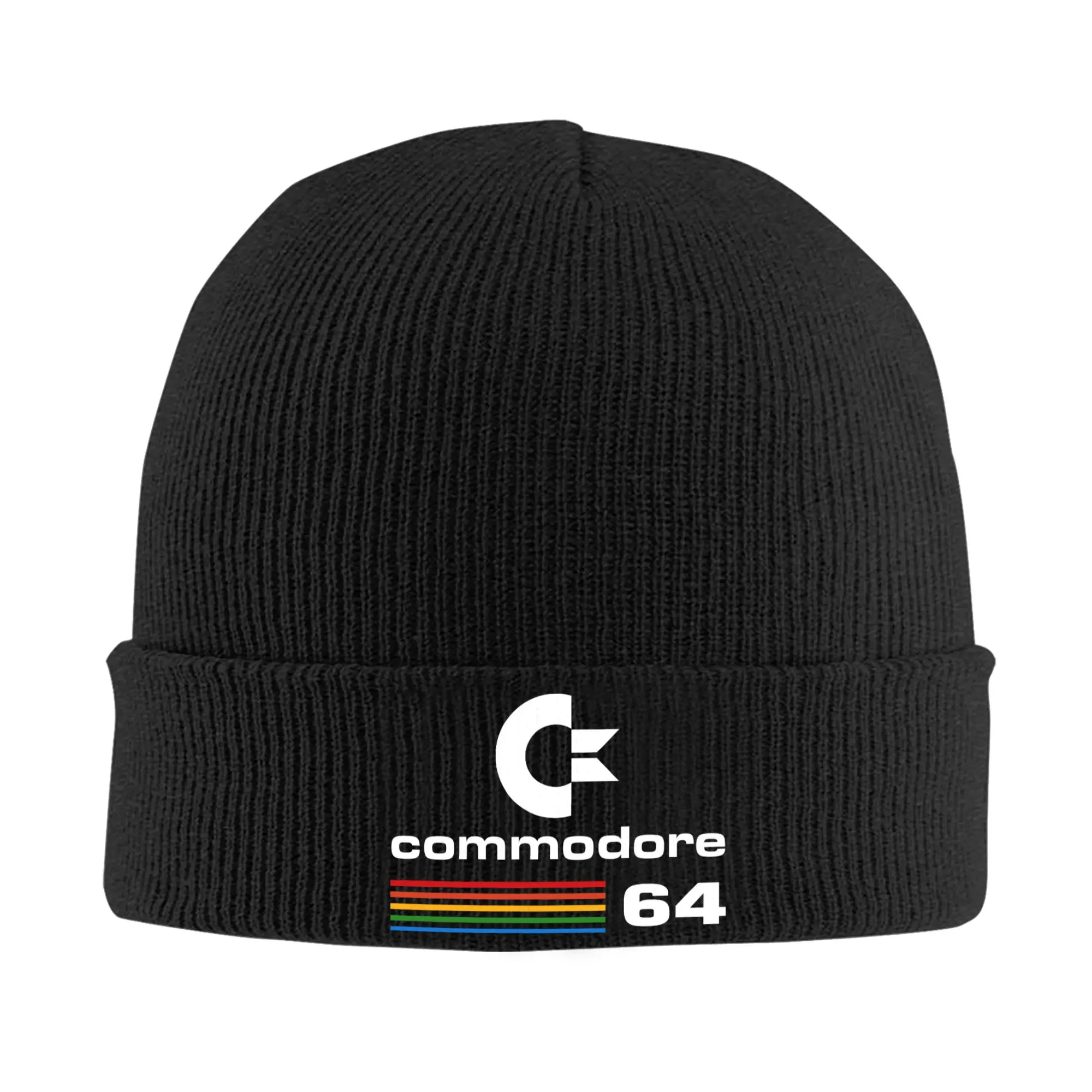 Custom Commodore C64 Game Bonnet Hat Hip Hop Knitted Hats Men Women Unisex Adult Computer Geek Warm Winter Skullies Beanies Caps