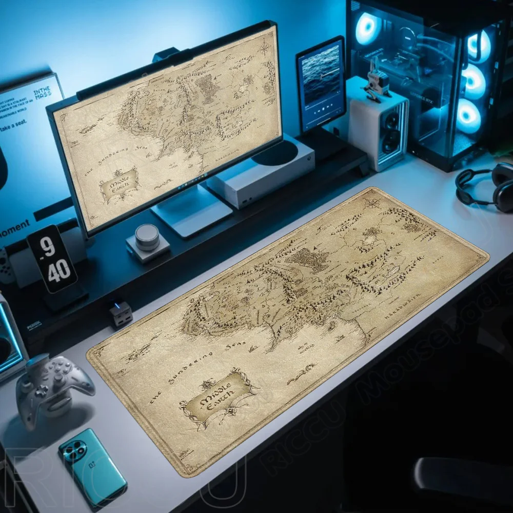 HD XXL マウスパッド 400x900mm ロード・オブ・ザ・リング マウスパッド ゲーマー コンピューター拡張デスクマット PC アクセサリー キーボード ゲーミングマット