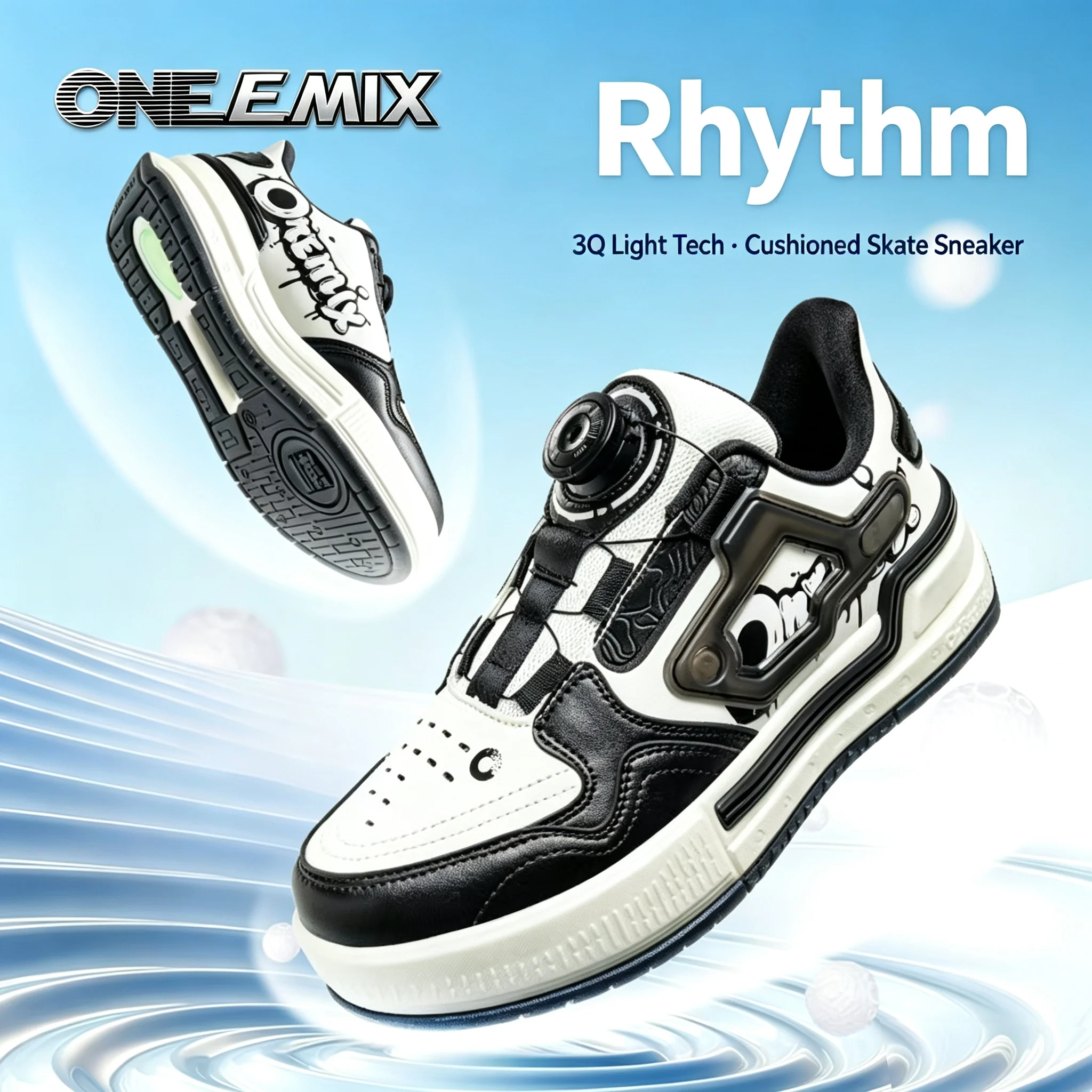 ONEMIX Men Women Skate Shoes Ultra Light Lightweight Soft‑Soled Wear‑Resistant Versatile Sports Casual Board Shoes Size 47 23820