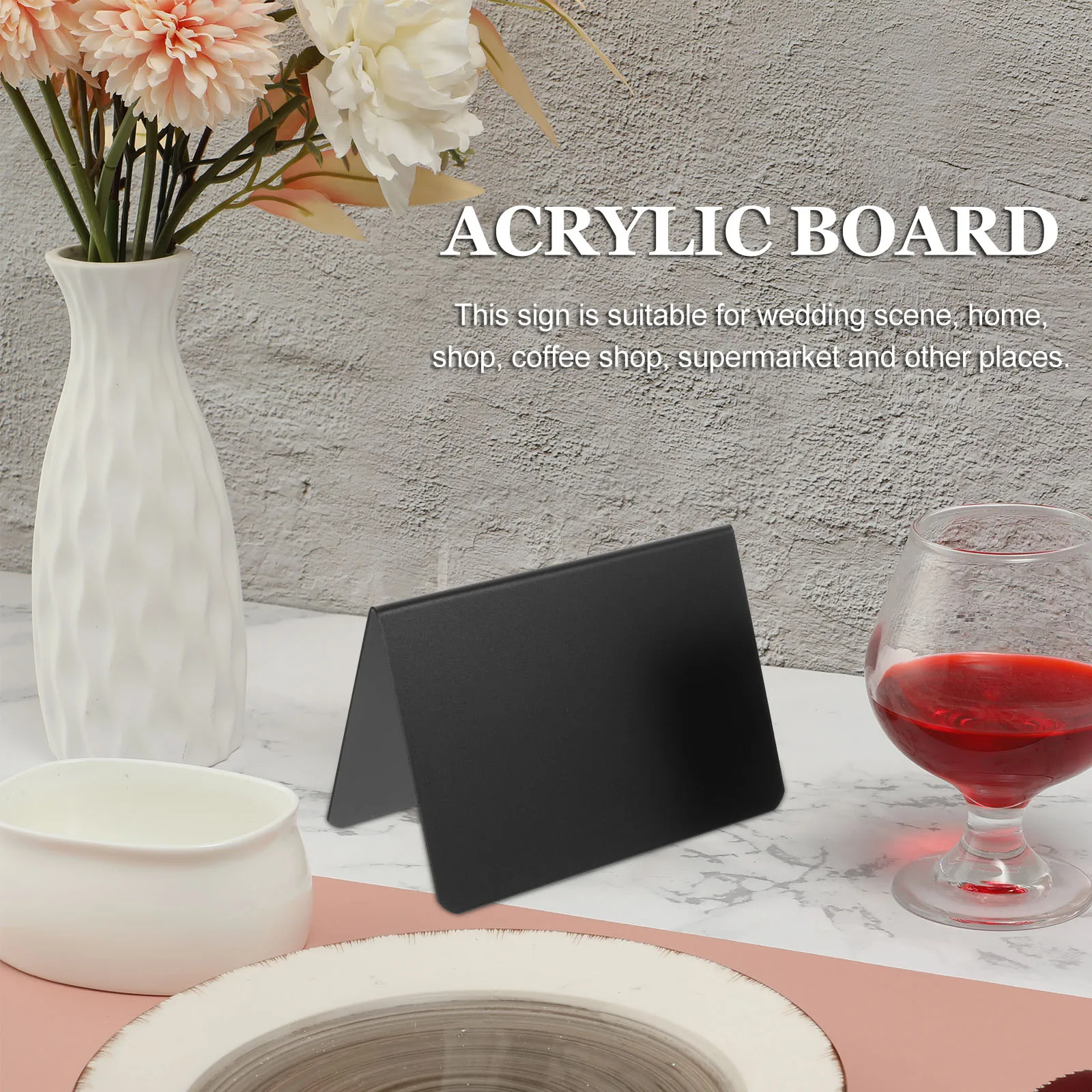 

10pcs Writable Acrylic Table Number Sign Wedding Menu Stand Reusable Desk Name Plate Gold Tabletop Display Bar Bridal