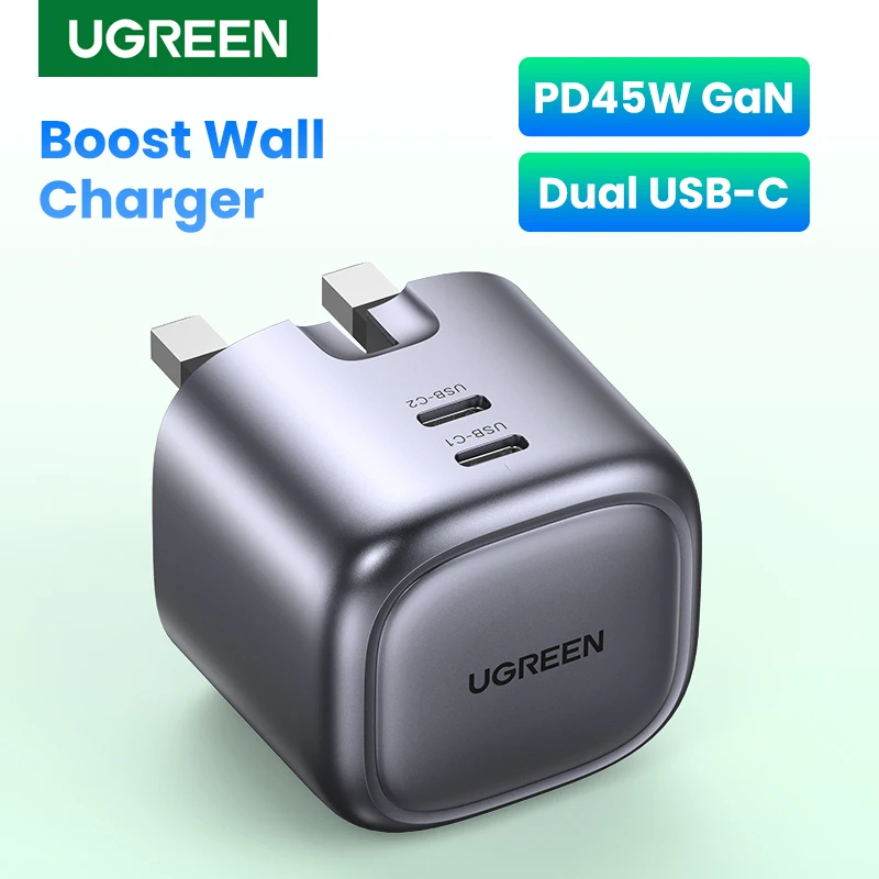 UGREEN GaN 45W USB Charger PD QC 3.0 Fast Charger Quick Charger For iPhone 16 15 14 Pro Travel Phone Charger for Samsung S24 S23
