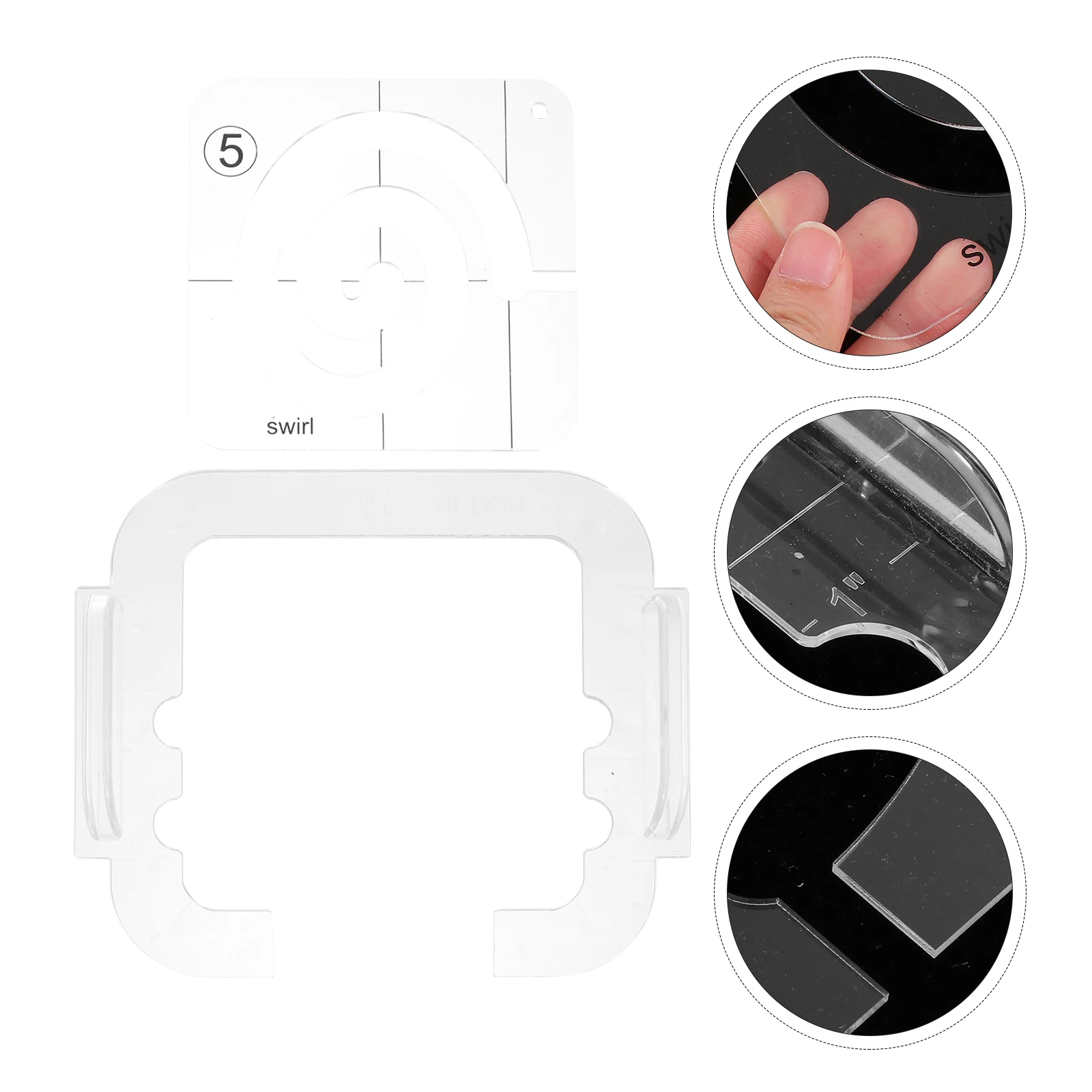 

Acrylic Sewing Ruler Hollow Template Quilting Fabric Craft Professional Durable Transparent Smooth Edge Friendly Safe