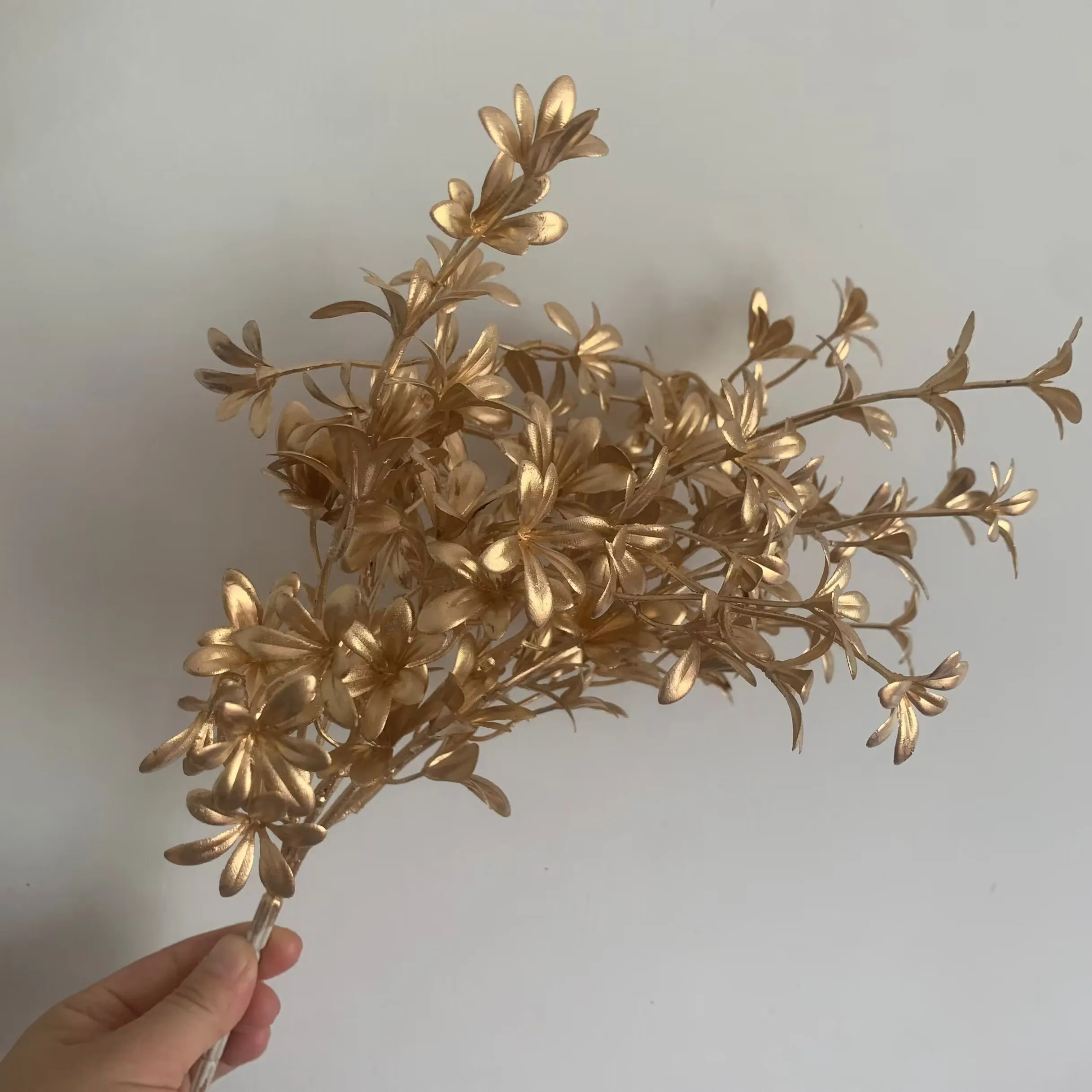 Golden Eucalyptus rose bouquet flower gold grass Christmas decorations