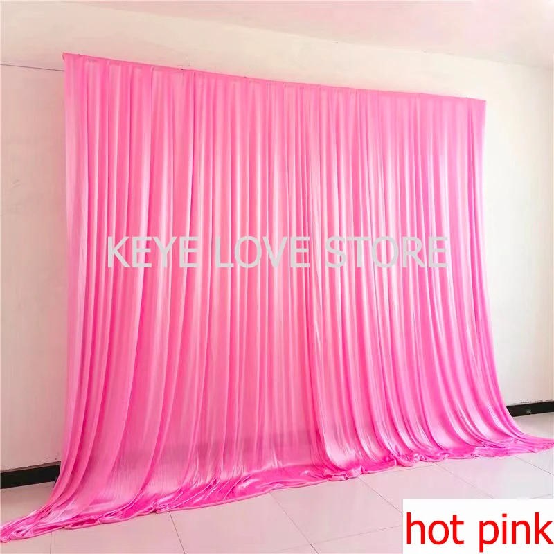 

Wedding Backdrop Baby Shower Event Background Home Party Curtains Transparent Silk Drape Photo Booth Stage Drapery Panel Decor