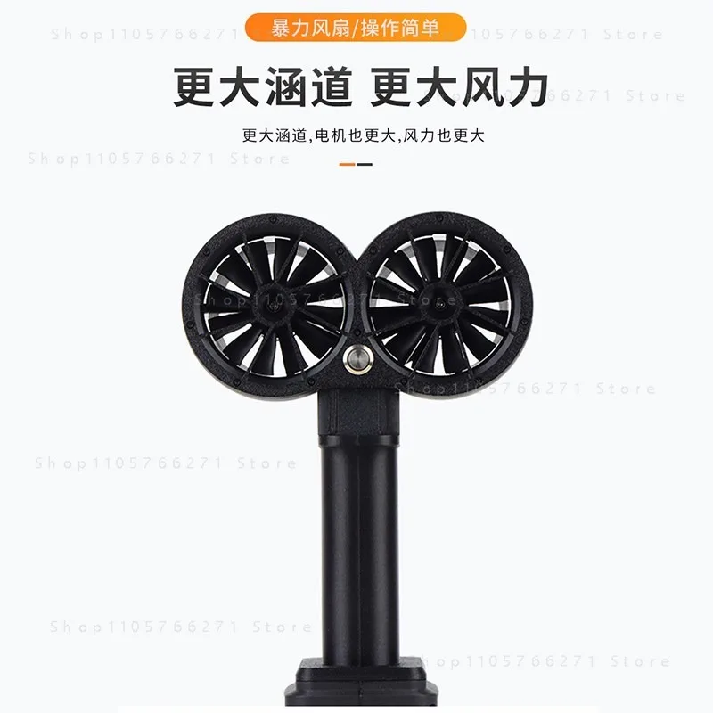 2400W Handheld Turbo Blower 64mm Dual Brushless Motor 4000g Thrust Portable Air Blower Compatible With 18-24V