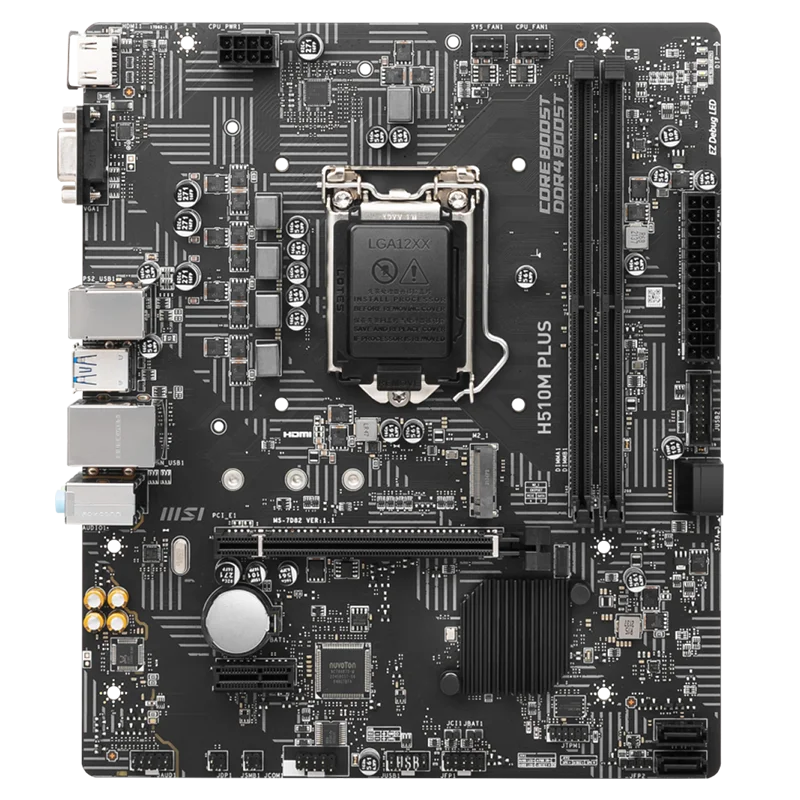 MSI H510M PLUS LGA 1200 DDR4 يدعم اللوحة الأم Intel 10th فقط