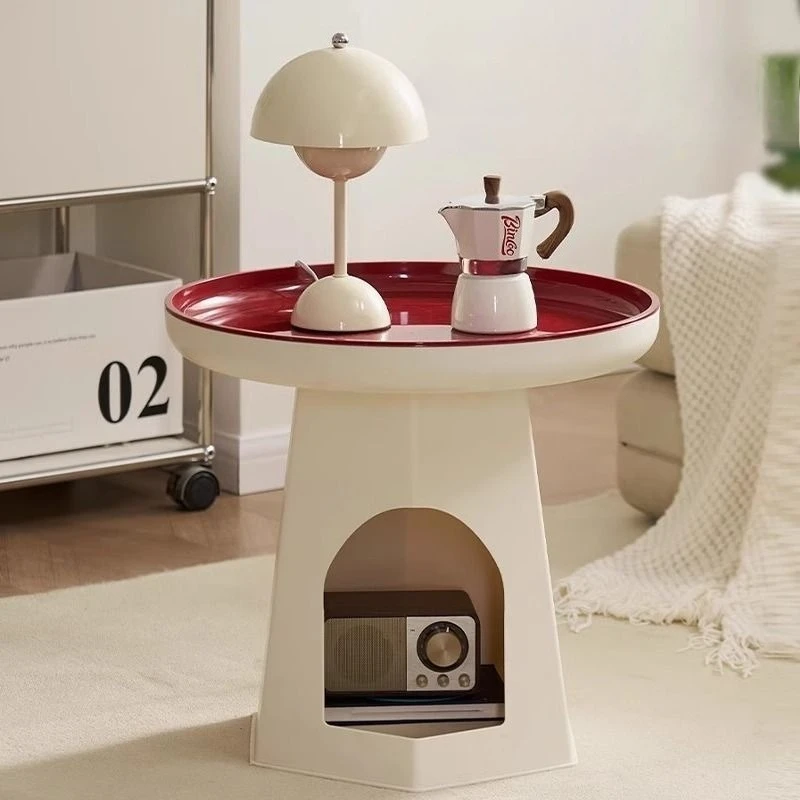 

Cat coffee table, cream style, sofa, side table, minimalist, small round , mini