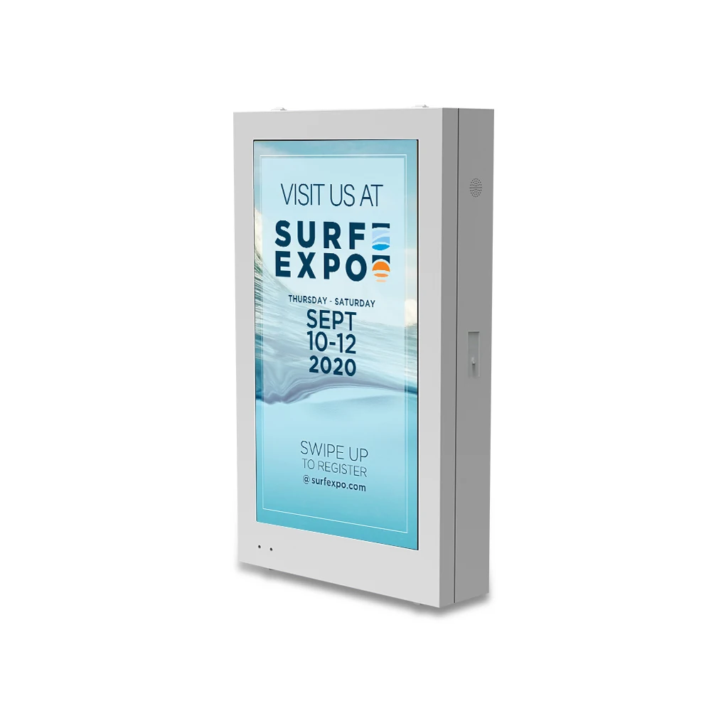 Sunlight Readable 55 Inch 4K Resolution High Brightness Outdoor Waterproof Wall Mounted Digital Advertising Screen LCD Display