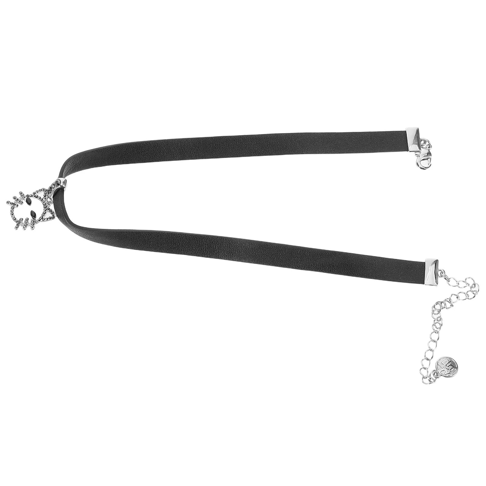 

Punk Style Choker Necklace for Women Girls - Adjustable Artificial Gothic Rhinestone Collar Chain for Daily Wear Party