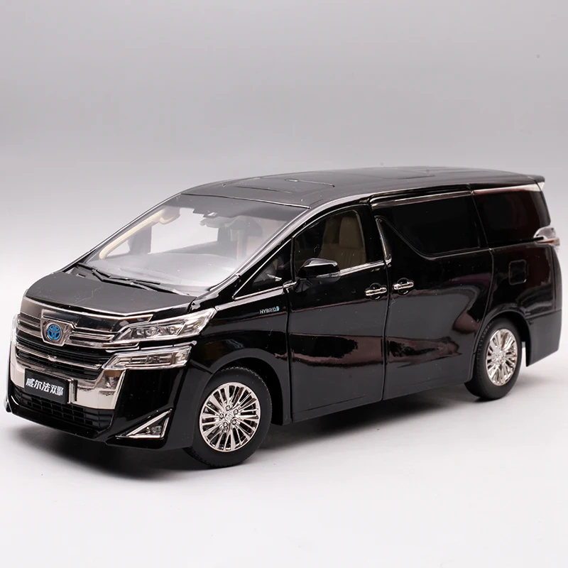 Die-Cast Alloy Business Car Model, Toyota Motor Duplo MPV, Decoração Presente Brinquedos, Escala 1:18, Wilfa