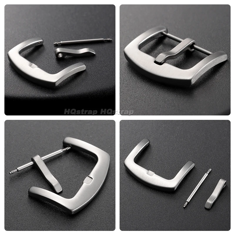 Metal Watch Buckle 14mm 16mm 18mm 20mm 22mm 24mm 26mm 28mm Solid Stainless Steel Clasp Silver Black Rose Gold Brushed Pin Button