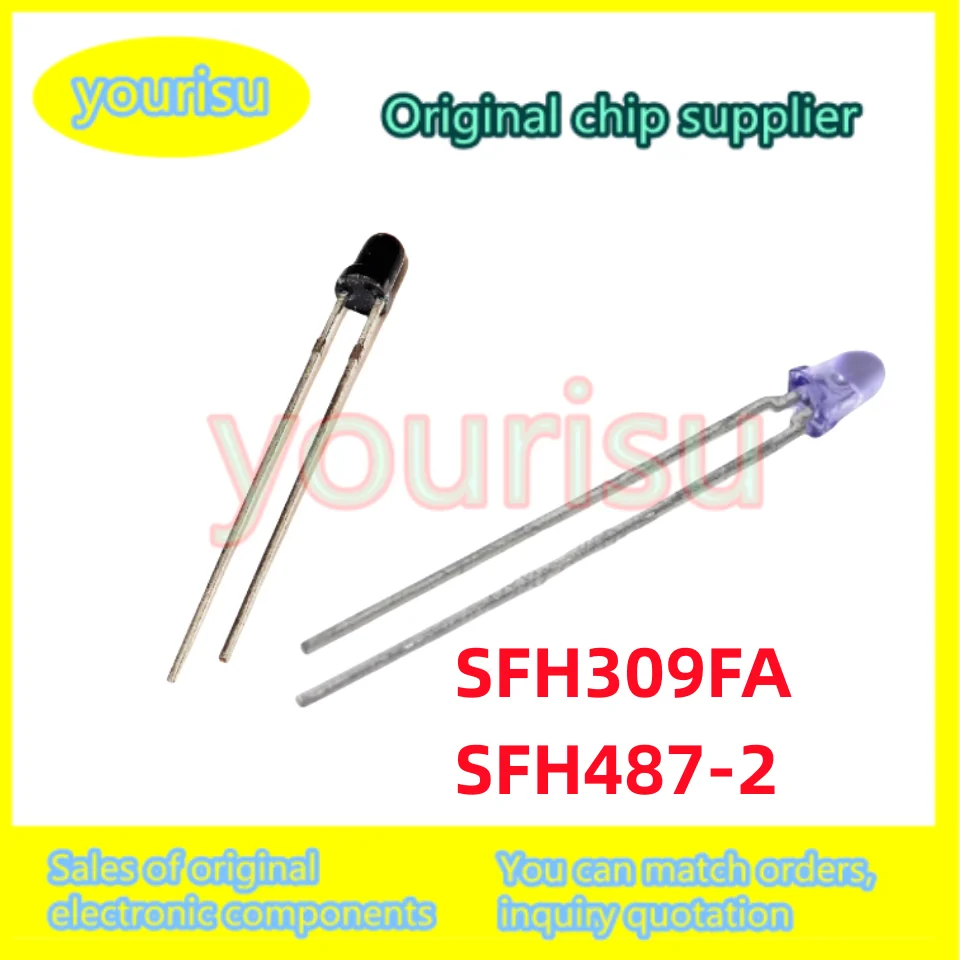 10Pcs/Lot Original SFH309FA SFH 309FA 3mm infrared receiver tube SFH487-2 SFH 487-2 transmitter wavelength 880nm purple