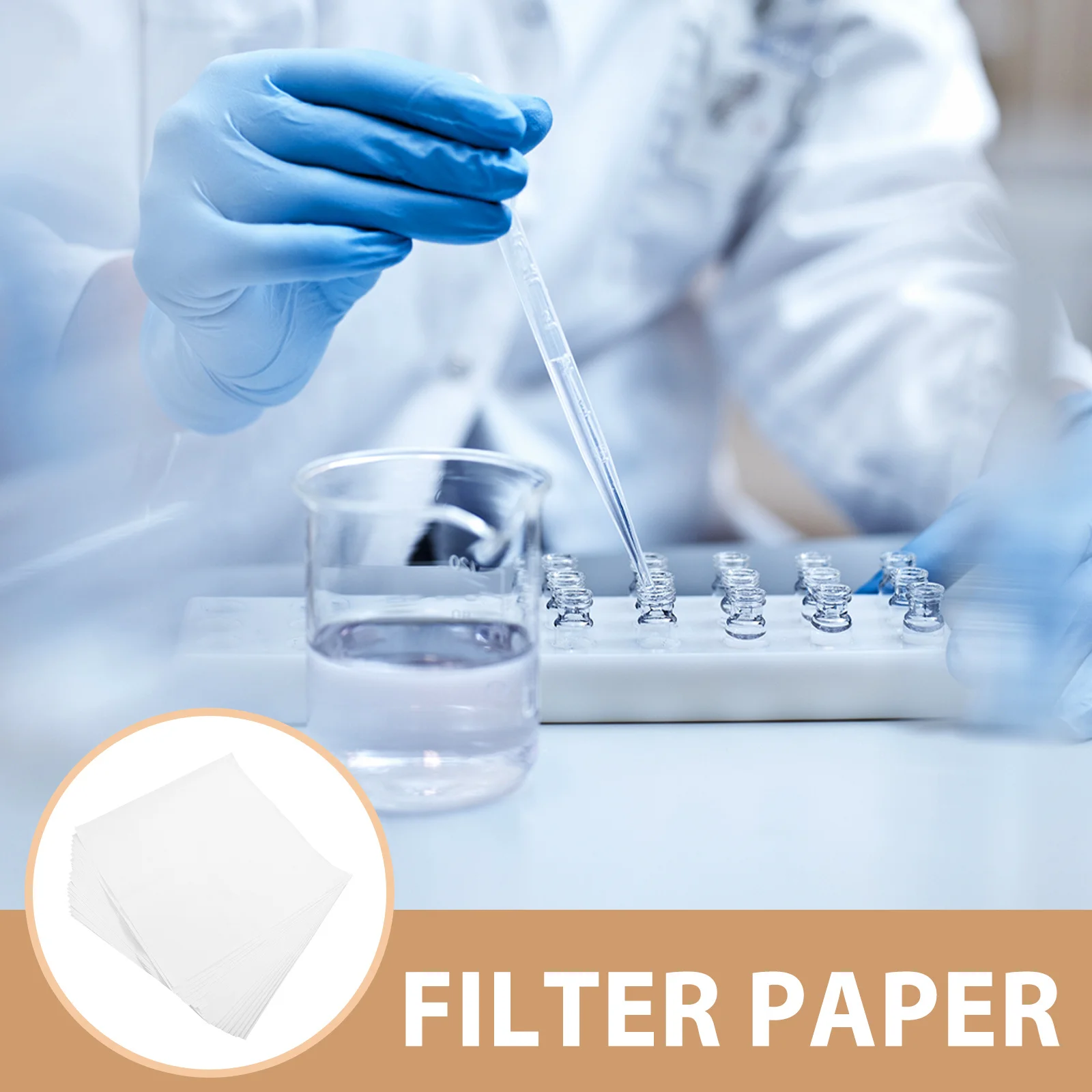 20 قطعة ورق فلتر المختبر 60 سنتيمتر تجارب الكيمياء العلمية عالية الامتصاص التحليل النوعي ترشيح المياه