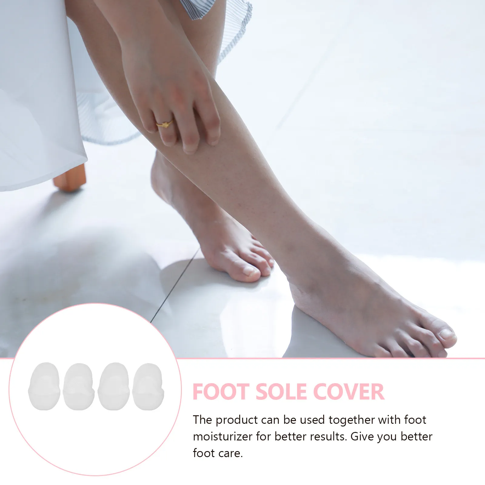 2Pairs Protective Foot Sole Covers Skin Anti-Cracking Moisturizing Socks Comfortable Breathable Foot Skin Care Sock Cover Daily