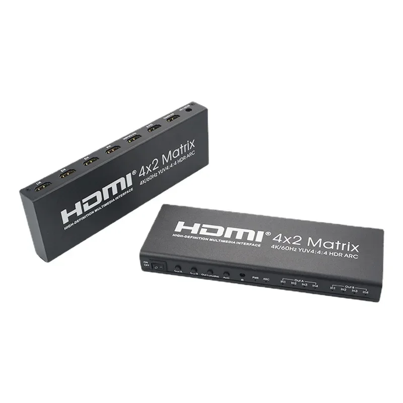 

4x2 HDMI 2.0 Matrix - Ultra HD HDMI Switcher - 4K60Hz YUV4:4:4 HDR ARC - Distributor