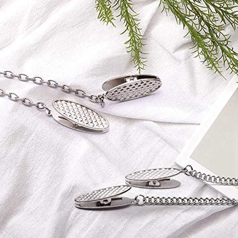 4 Pcs Napkin Chain Napkin Holder Napkin Clips Chain Flexible Lanyard Neck Strap For Seniors Older Adults Children