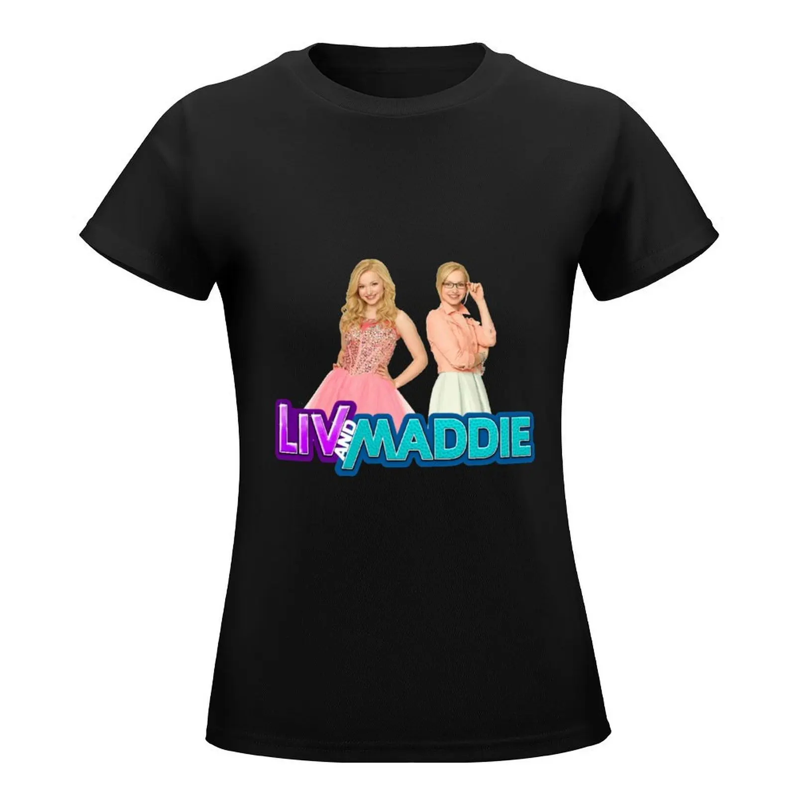 Camiseta superdimensionada anime feminina, roupas Liv e Maddie, moda coreana