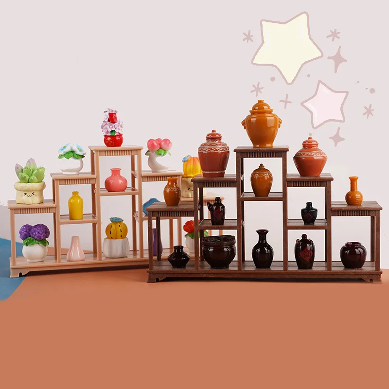 1 قطعة دمية محاكاة Bogu عرض الإطار نموذج لغرفة المعيشة تخزين الرف خزانة عرض DIY بها بنفسك اكسسوارات الديكور