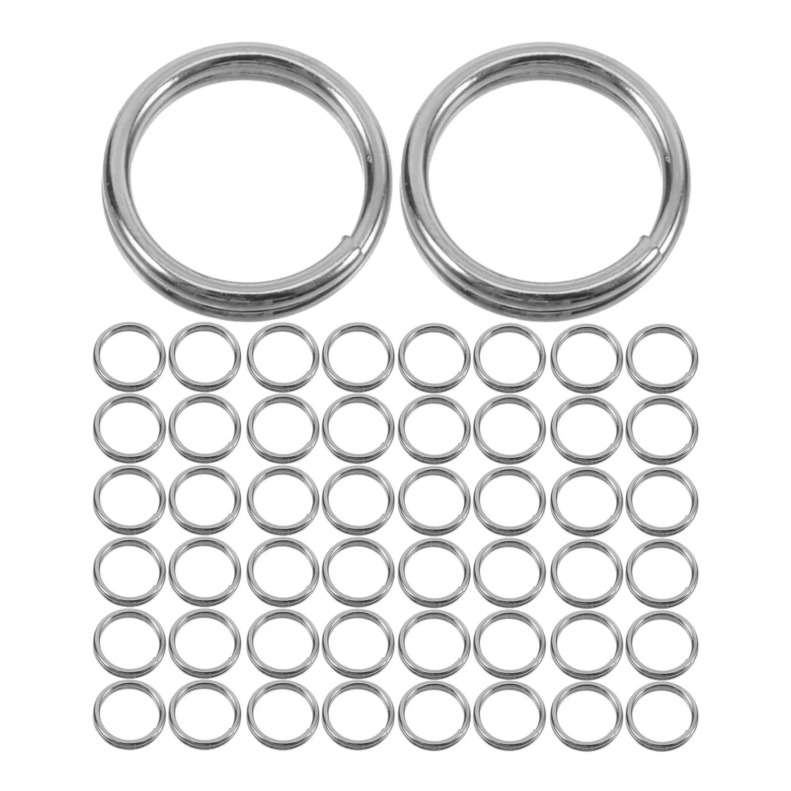 200 piezas de anillos abiertos de acero inoxidable, pequeños y redondos, para manualidades y proyectos de bricolaje, ideales como conectores para llaveros, accesorios para llaves de coche o del hogar.
