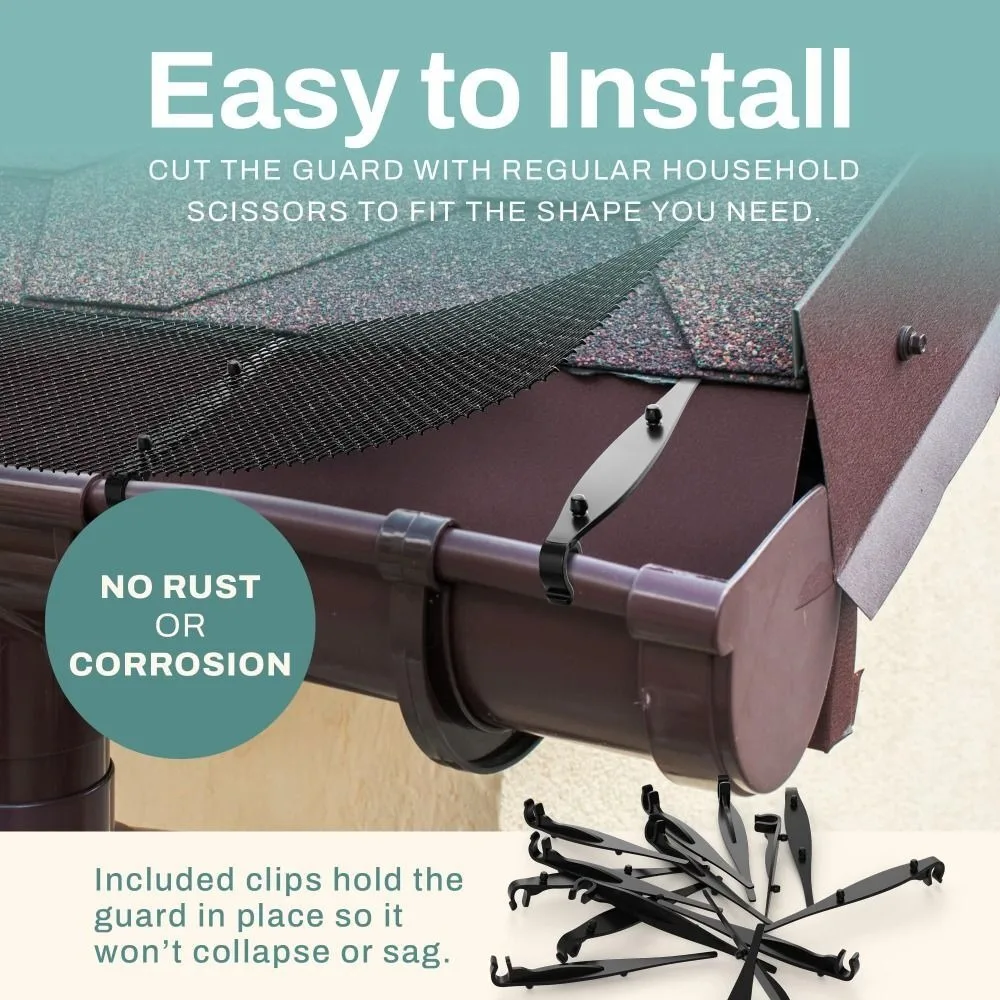 

New 15cm×6m Mesh Guard Anti-Falling Net Plastic Garden Bird Fence Gutter Guard From Leaves, Twigs, Branches