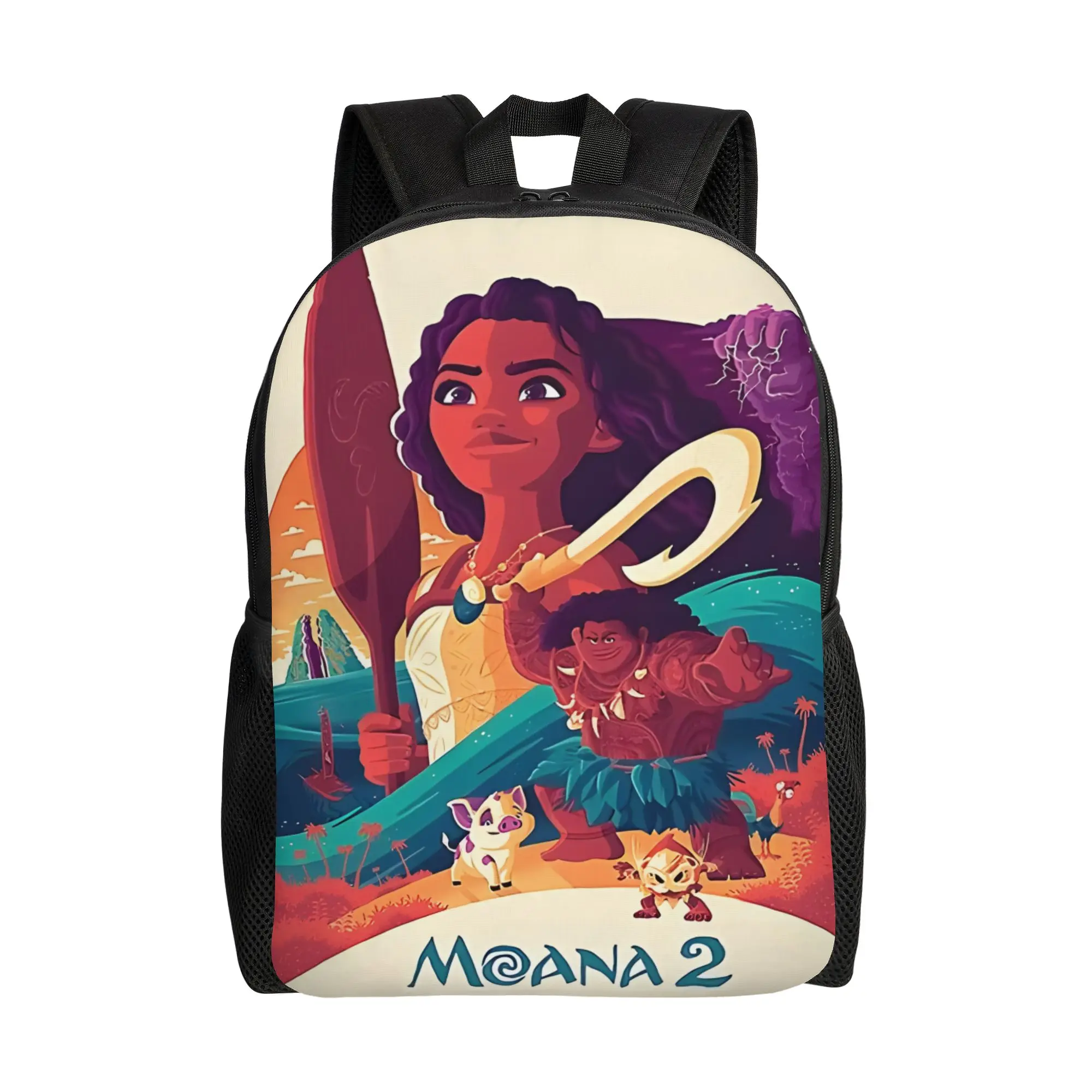 

Back to school season Moana 2 Schoolbag Walt Cartoon Unisex Personalised Backpack