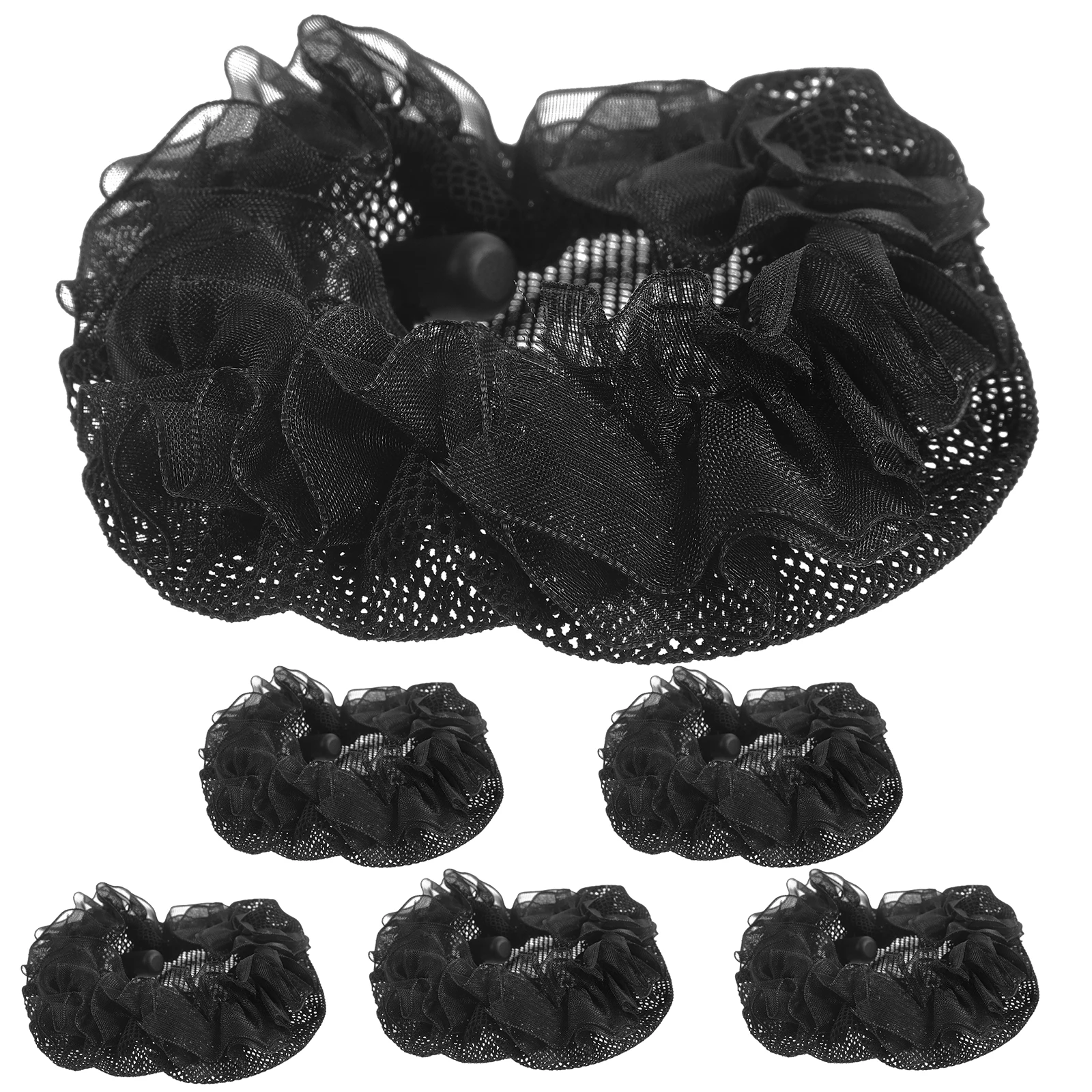 

6 pcs Black for Women Bun Hairnet Lace Ballet Bun Net Decorative Ballet Gymnastics Hair Net Accessories Hair Tools