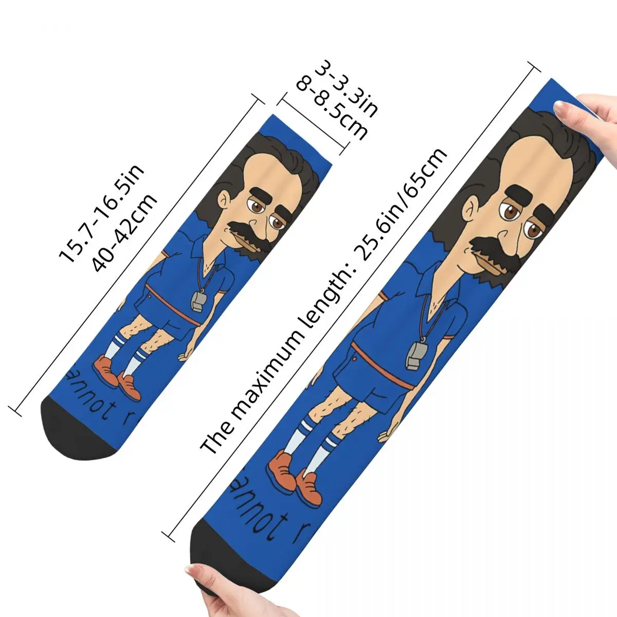 Funny Crazy Compression Sock for Men Steve Hip Hop Vintage Big Mouth Nicholas Rick Animated TV Happy Seamless Boys Crew Sock