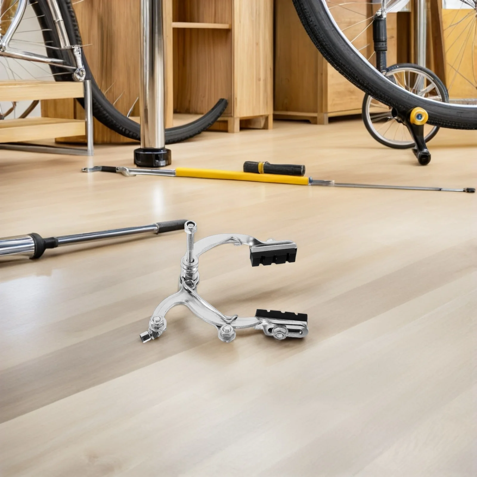 

2Pcs Bicycle Brake Accessories Durable Construction Quick Installation Precise Braking for Folding Bikes Silver