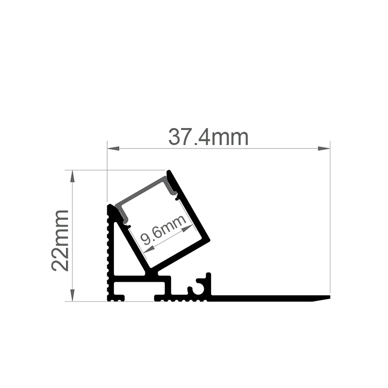 Drywall Ceiling Aluminum Profile Recessed Gypsum Plaster Led Channel Linear Lights