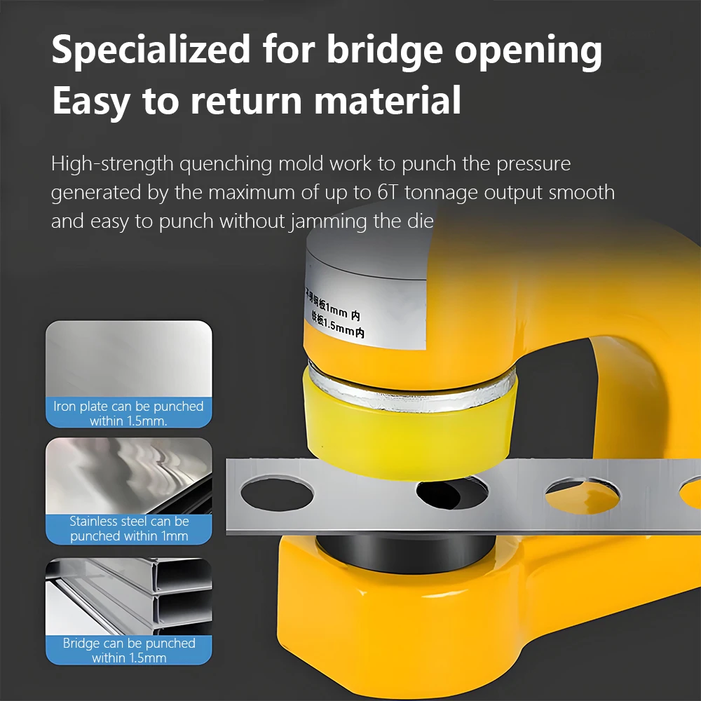 Portable Manual Hydraulic Hole Punch for Metal Sheet Bridge Frame Knockout Cutter Hole Punch for Electrical Box Metalworking