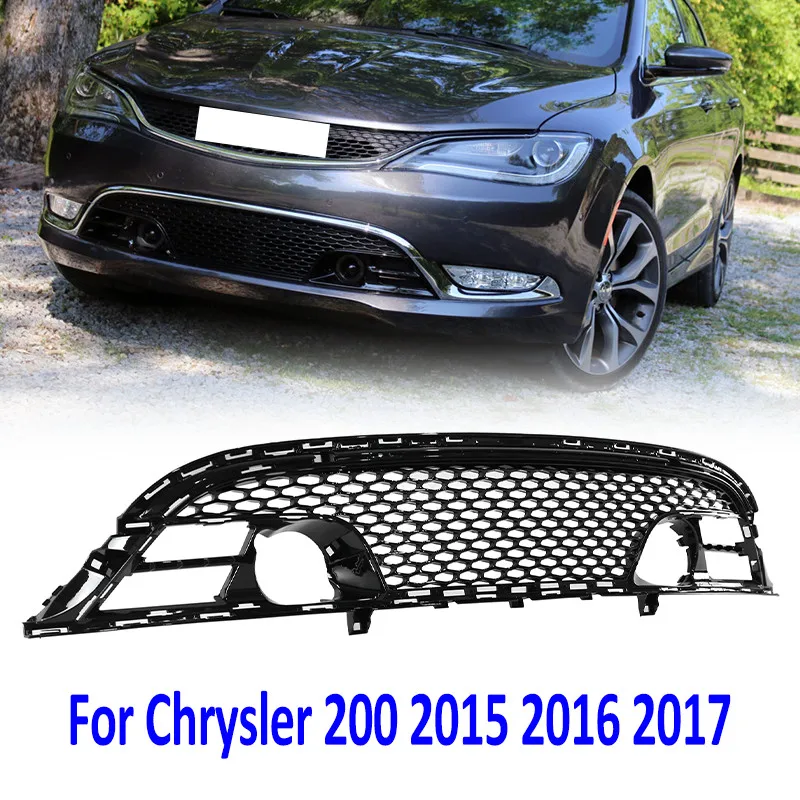 

Black Front Bumper Lower Grille For 2015 2016 2017 Chrysler 200 68202989AC