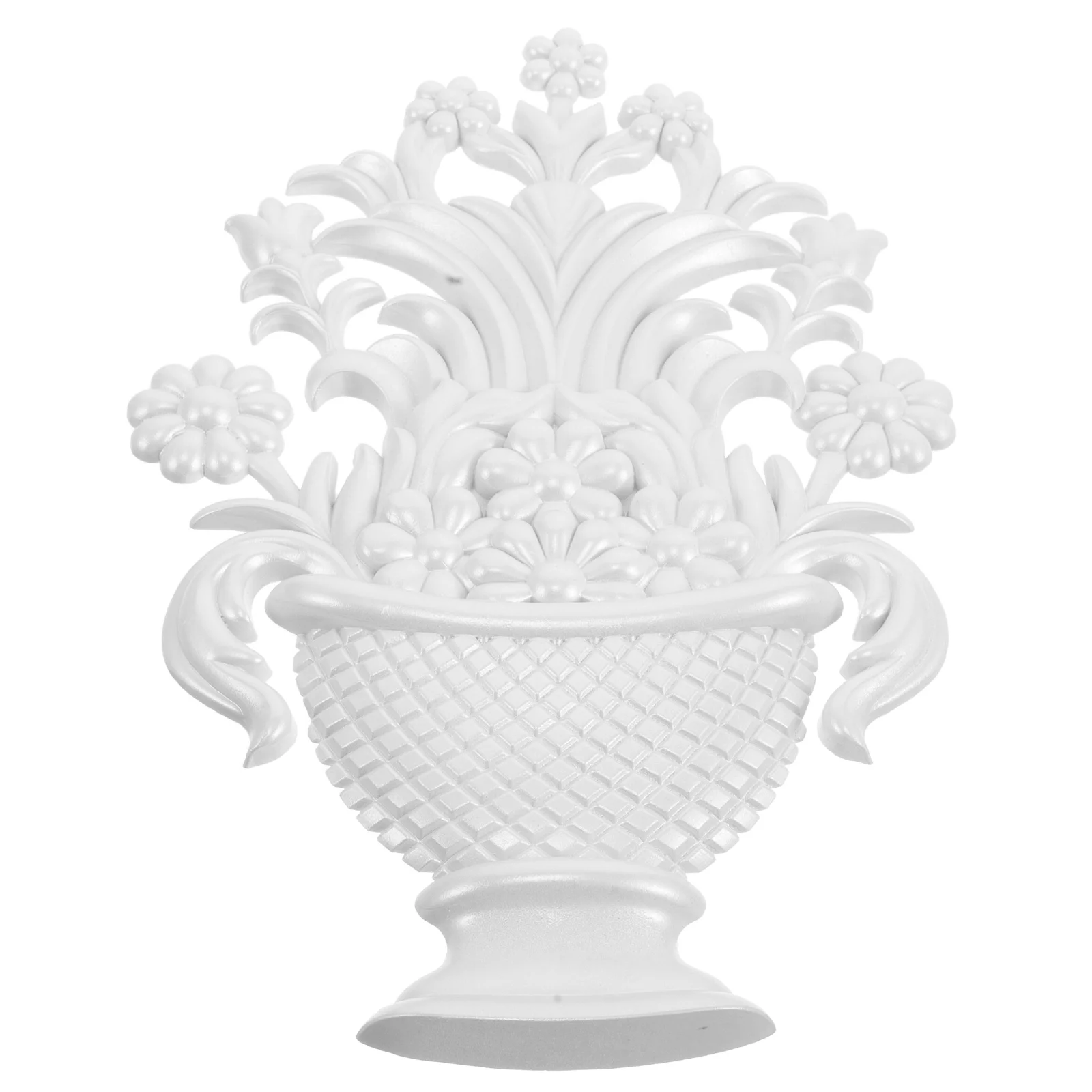 

Plastic Flower Furniture Applique Unpainted Decorative Carved Corner Onlays Cabinet Wall Bed Cupboard DIY Floral Decals