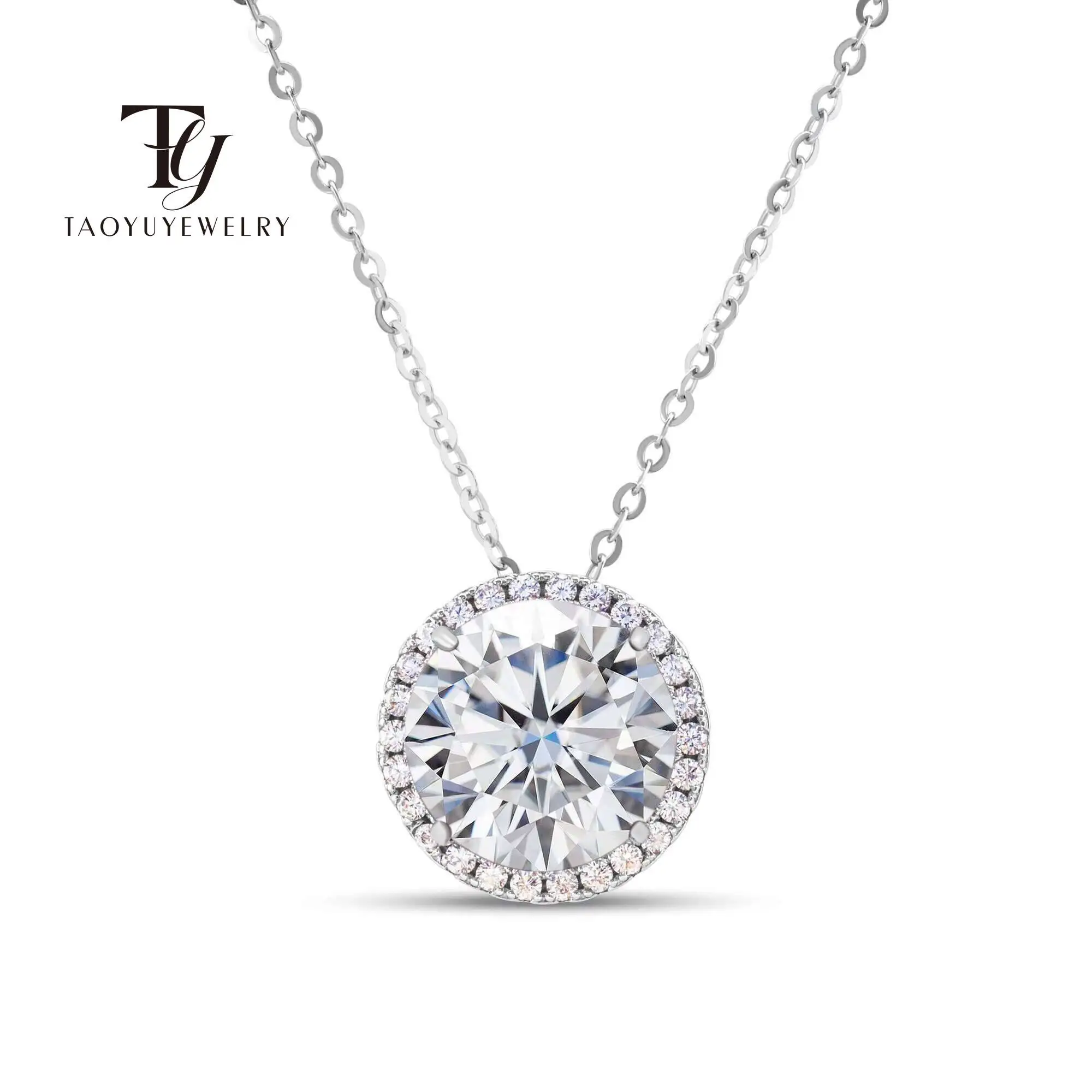 5CT D Color Moissanite Classic Pendant Necklace Fairy Necklace Real 925sterling Silver Women Fine Jewelry For Valentine's Party