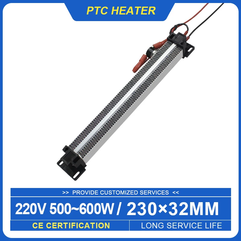 220V 500W 600W AC/DC ฉนวน Thermostatic PTC เครื่องทําความร้อนเซรามิค Incubator อะไหล่ไฟฟ้าเครื่องทําความร้อนองค์ประกอบ 186A1 230*32*26 มม.