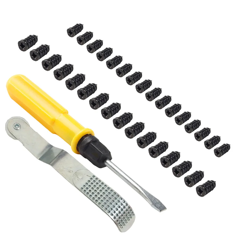 30Pcs/set Car Vacuum Tire Repair Nails Rubber Screw Nail Iron Rubbing With Repaired Tire Tubeless Tyre Puncture Repair Tools