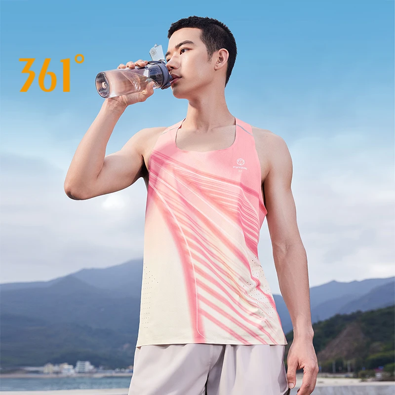 361 Degrees Men Vest Sports Summer Running Marathon Quick-drying Fitness Breathable Sleeveless Basketball Shirt 652422505