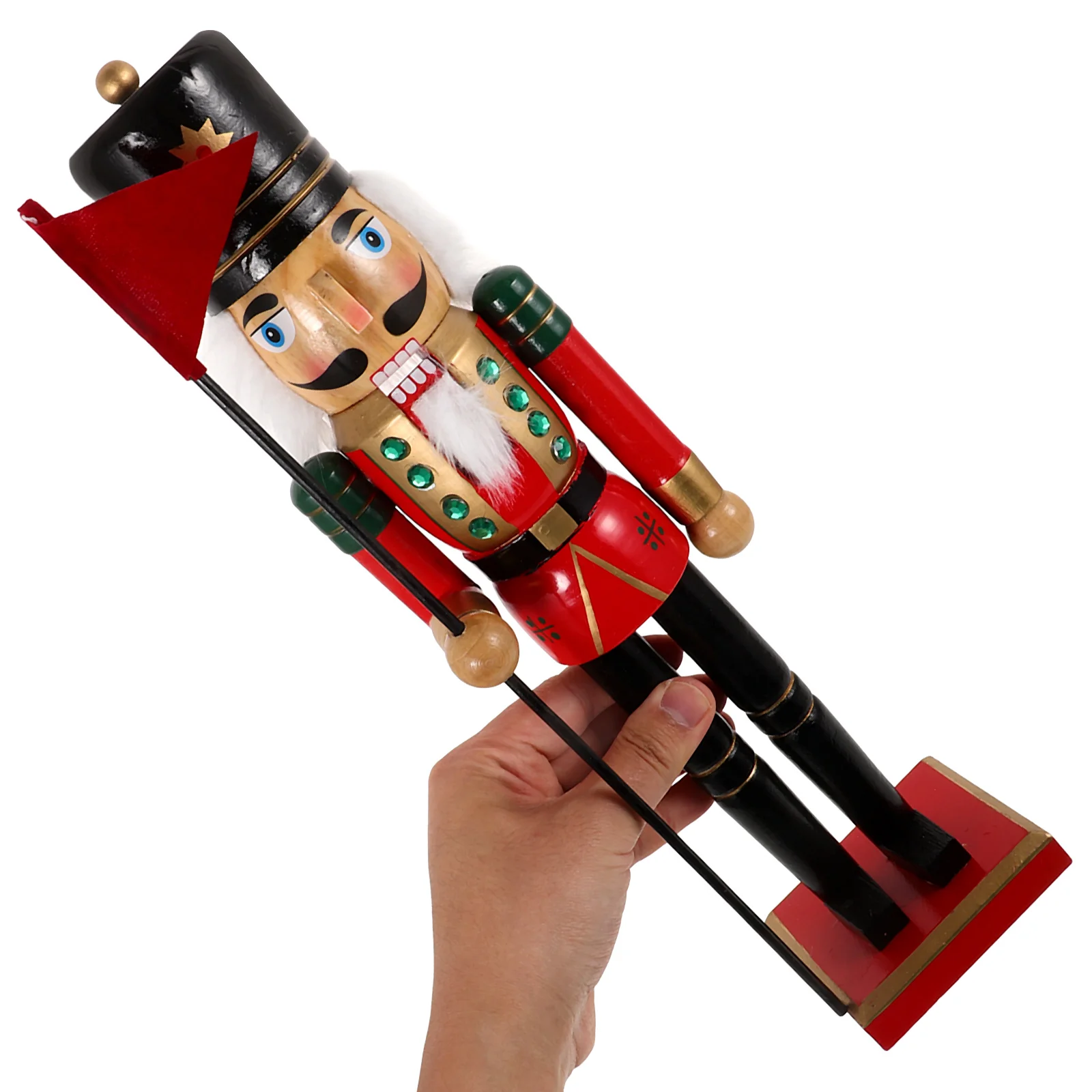 

Wooden Nutcracker Decor Traditional Christmas Gift Desktop Puppet Xmas Ornament Festival Decoration Craft Figure Home