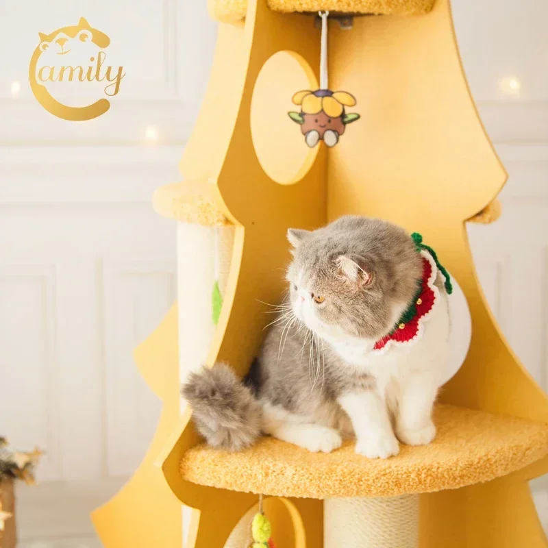 2023 new Camily modern Luxury Cat House Furniture Sleeping Christmas Tree Cat Condo House Tree