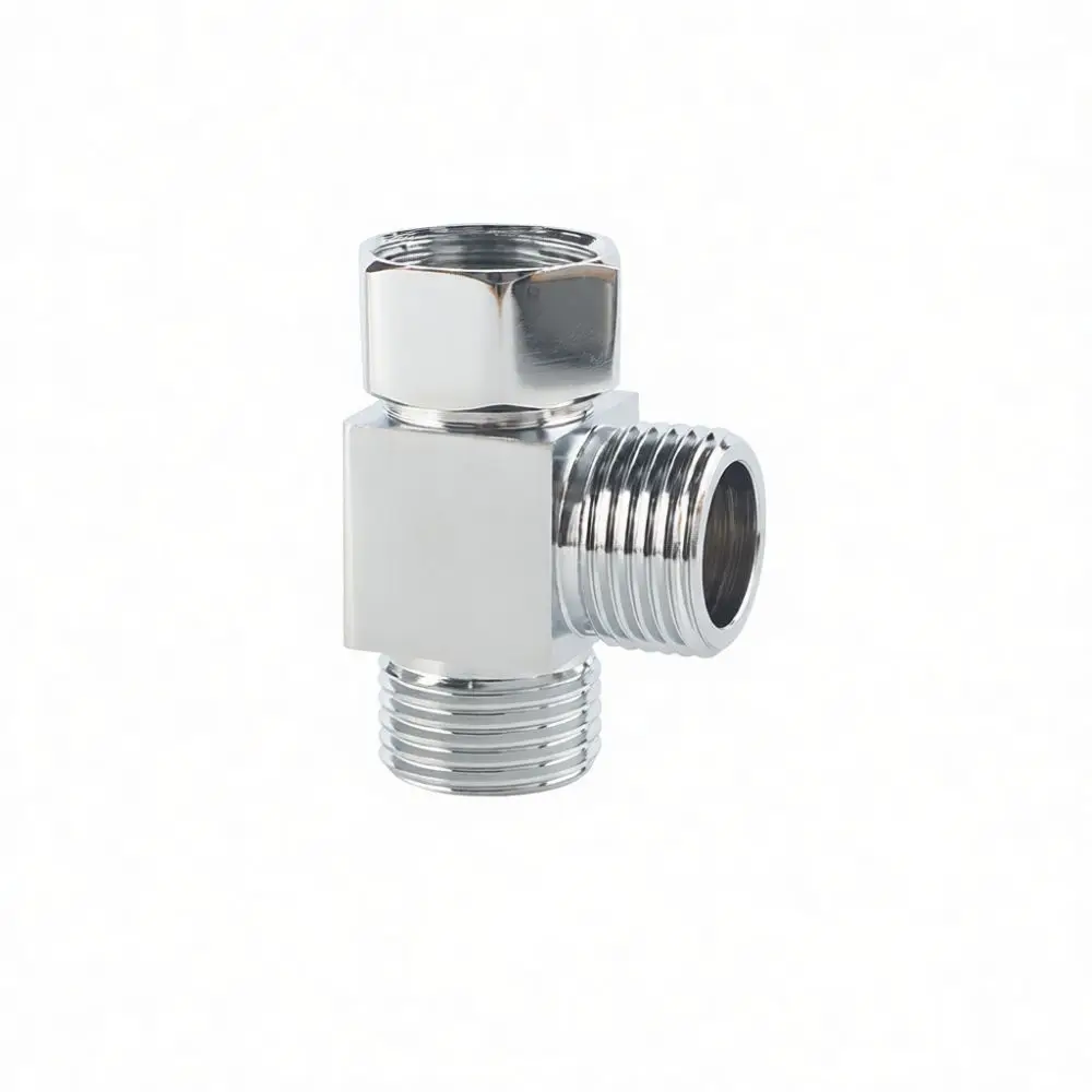 Premium Brass Angle Valve Tee Connector Thickened Design Water Diverter For Home Pipe Modification And Flow Control