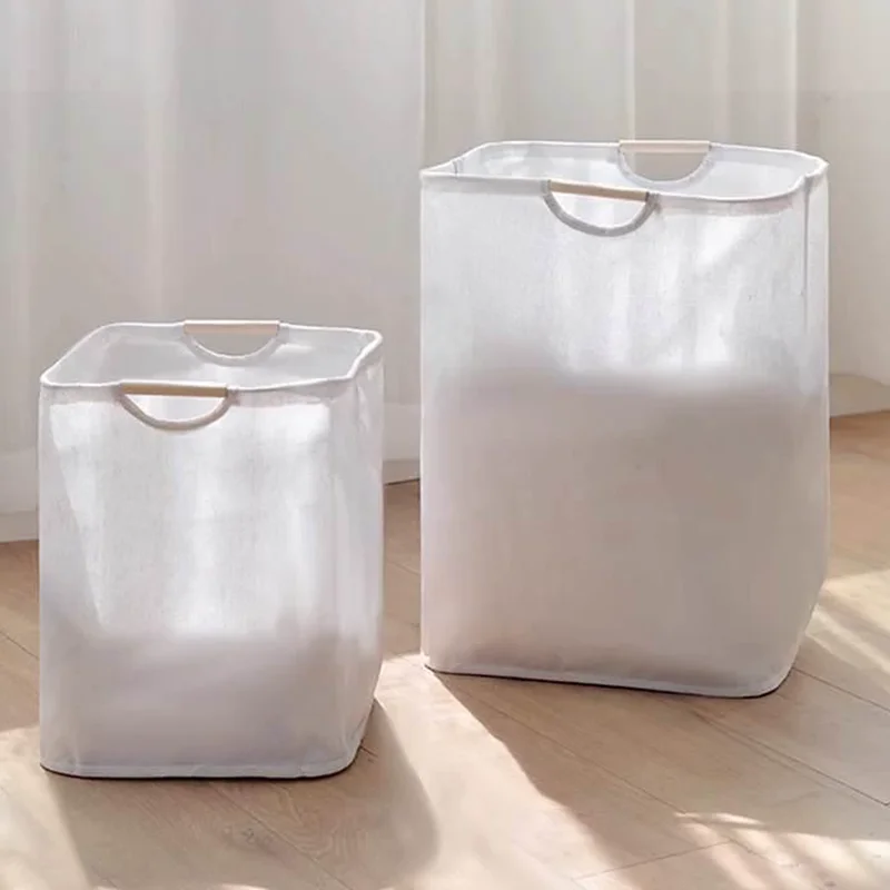 

Waterproof Foldable Laundry Basket Bathroom Storage Basket For Dirty Clothes Cotton Linen Clothes Sundries Organizer With Handle