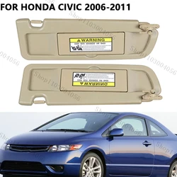 Acessórios do condutor esquerdo do carro e do passageiro direito Sunvisors, bege, cinza, 83230SNAA01ZB, apto para Honda Civic, 2006, 2007, 2008, 2009, 2010, 2011