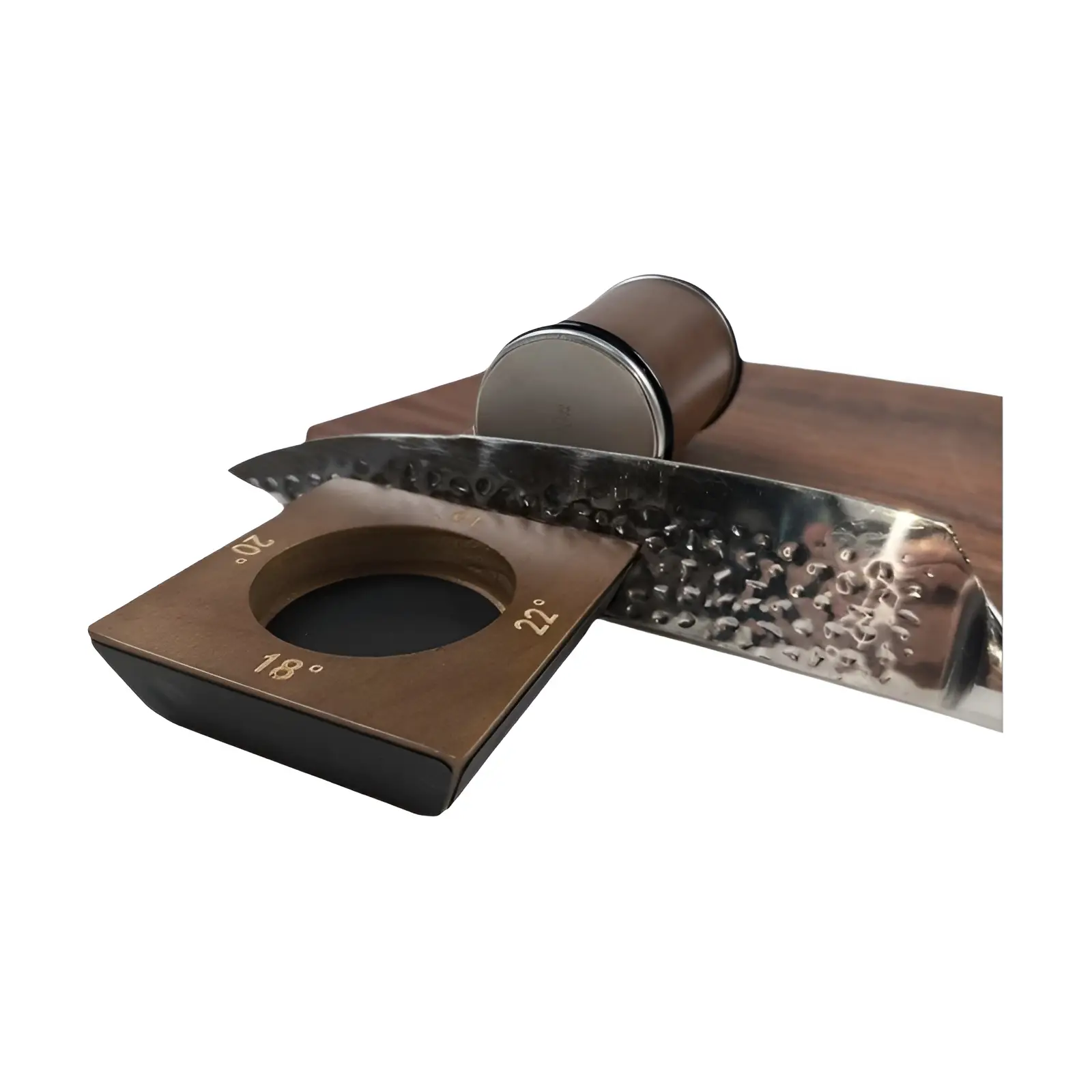 Afiador de facas com rolamento de 4 ângulos 15/18/20/22 ° Afiadores de rolo ímã base de madeira conjunto de moedor de diamante sistema de afiação de madeira