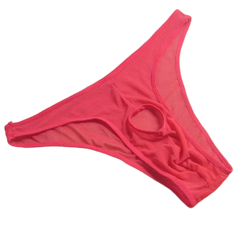 

Mens Breathable Bikini Soft Briefs Jockstrap Thongs Underpants With Hole T-Back Mesh Underwear For Man Panties Hot Hot Lingerie