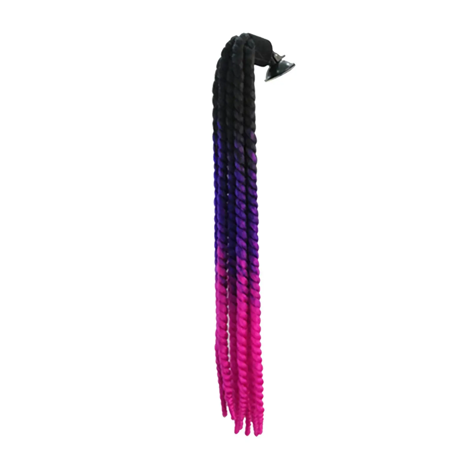 

Custom Motorcycle Helmet Hair Protector Colorful Gradient Ponytail Wig Braids for Cycling and Snowboarding